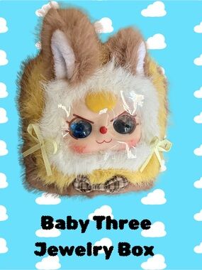 Baby Three Plush Jewelry Box - Yellow, Cream, Brown